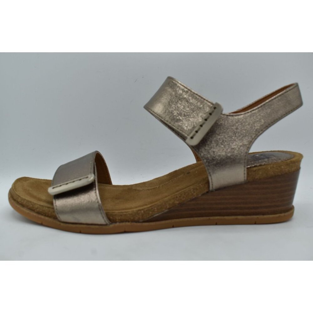 Sofft Womens Size 11 Verdi II Bronze Leather Wedge Sandals Shoes - Picture 7 of 14